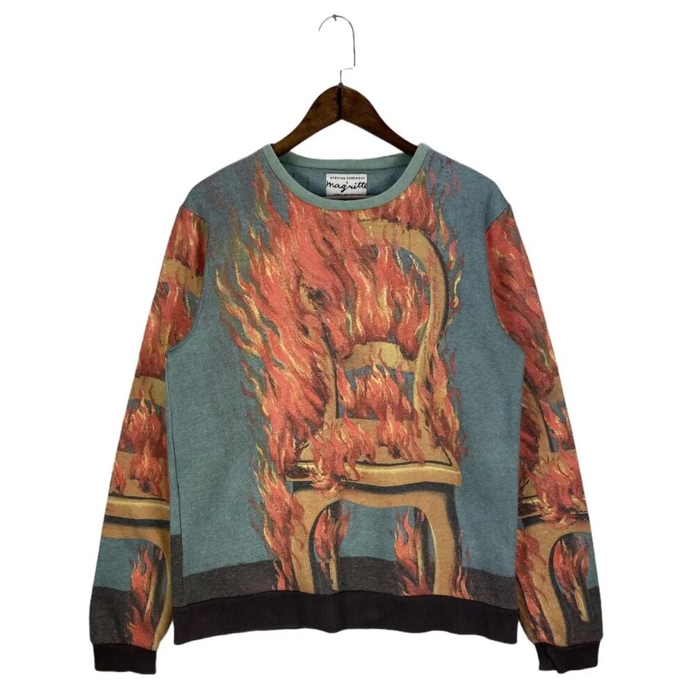 Opening Ceremony X Rene Magritte SS 2014 Collection – Ladder of Fire Sweatshirt